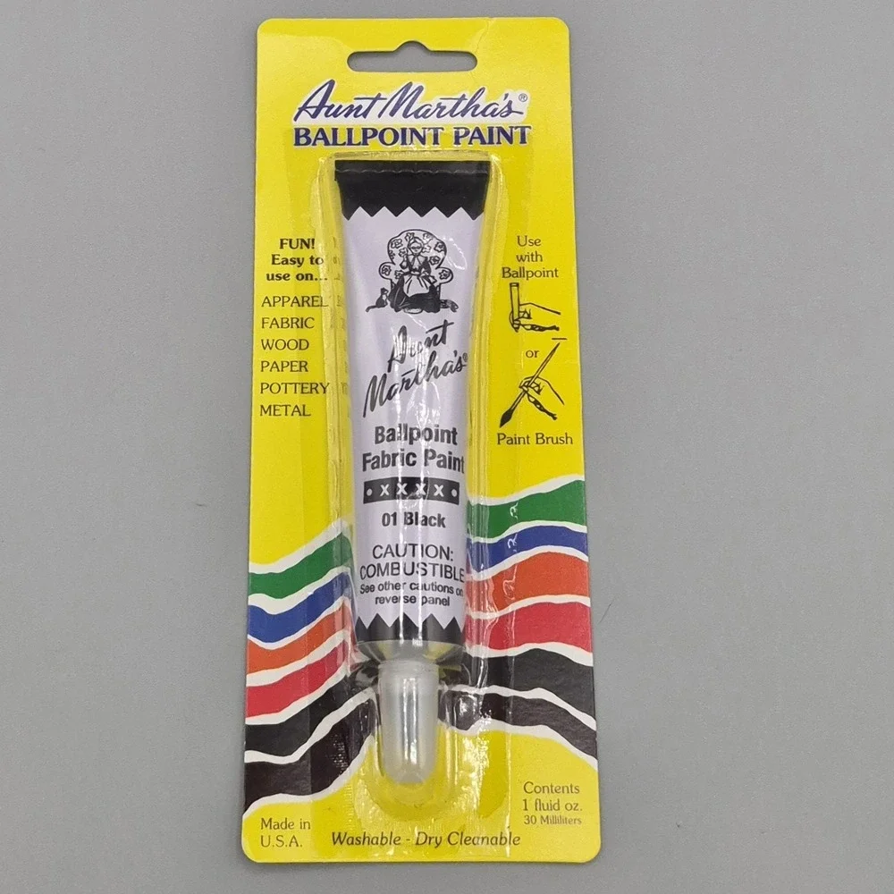 Aunt Martha's‎ 900-1  Ballpoint Paint Tube 1oz-Black
